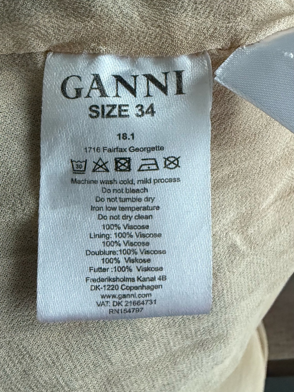 Ganni Leopard Print Ruffle-Neck Long-Sleeve Dress - Leopard Print - Picture 7 of 7